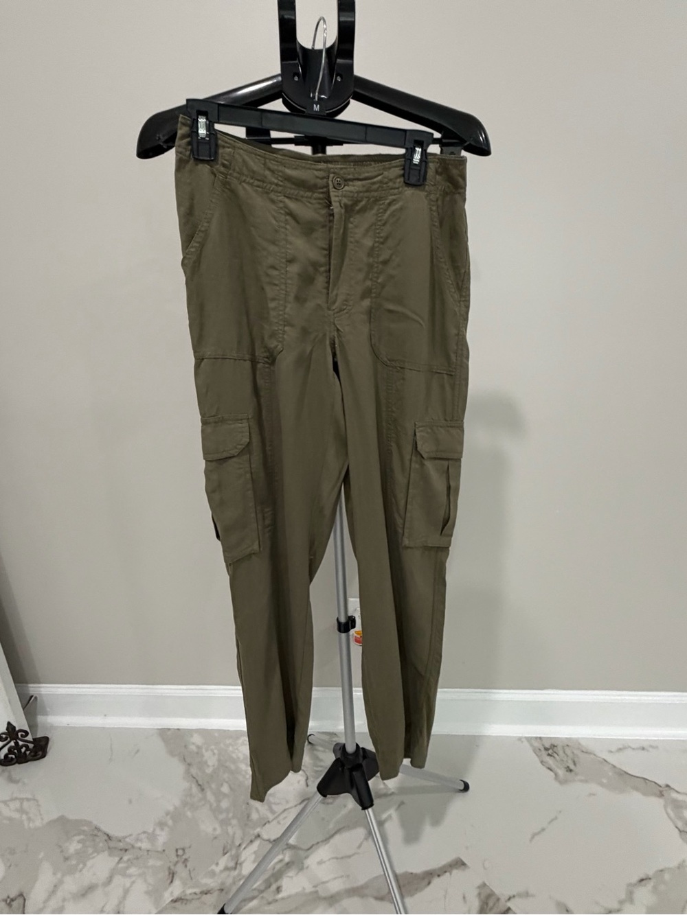 For The Republic Olive Green Cargo Pants - Utility Fit
